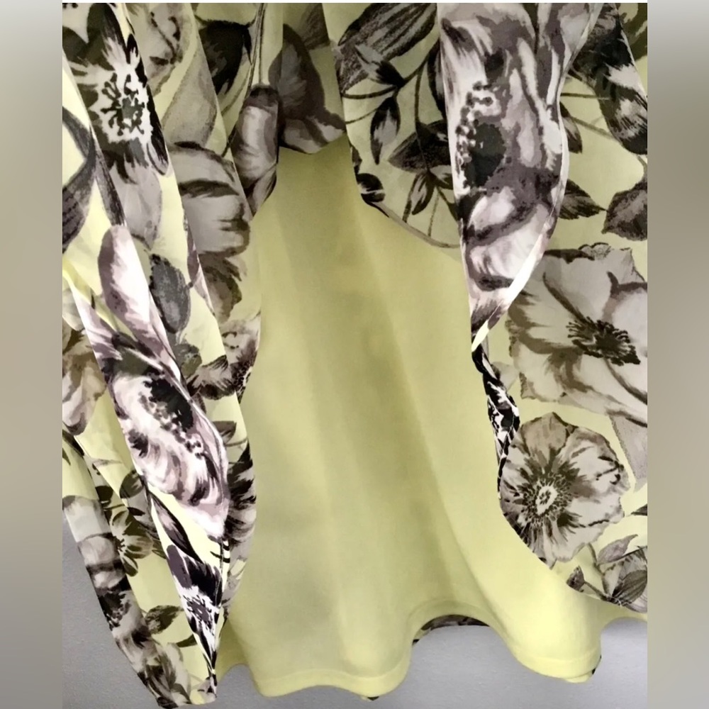 Christopher & Banks Special Occasion Yellow Chiffon Dress or Bridal Party 6 - Picture 5 of 8